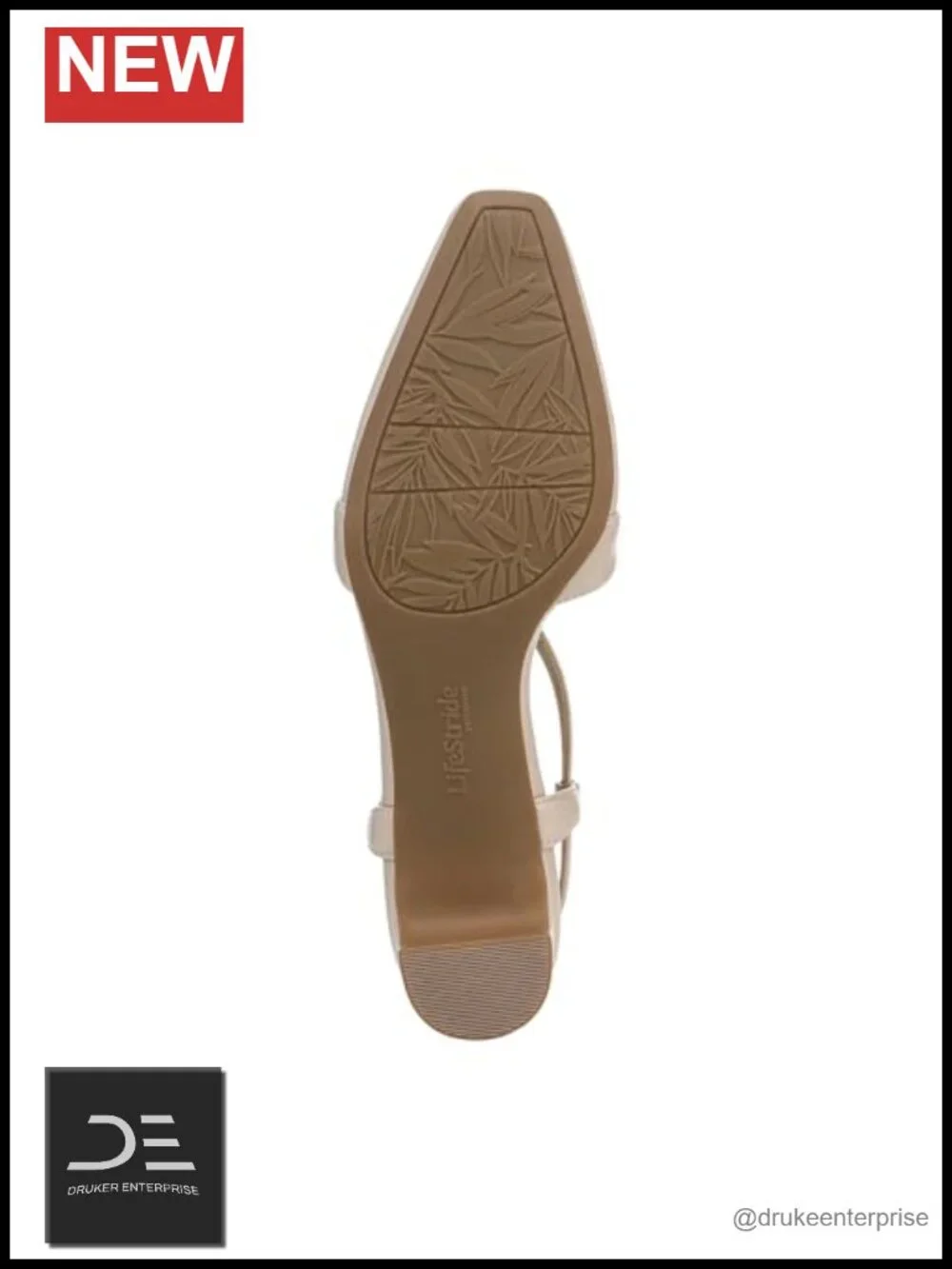 Strappy Slingback Pumps with Block Heel - Faux Leather Square Toe